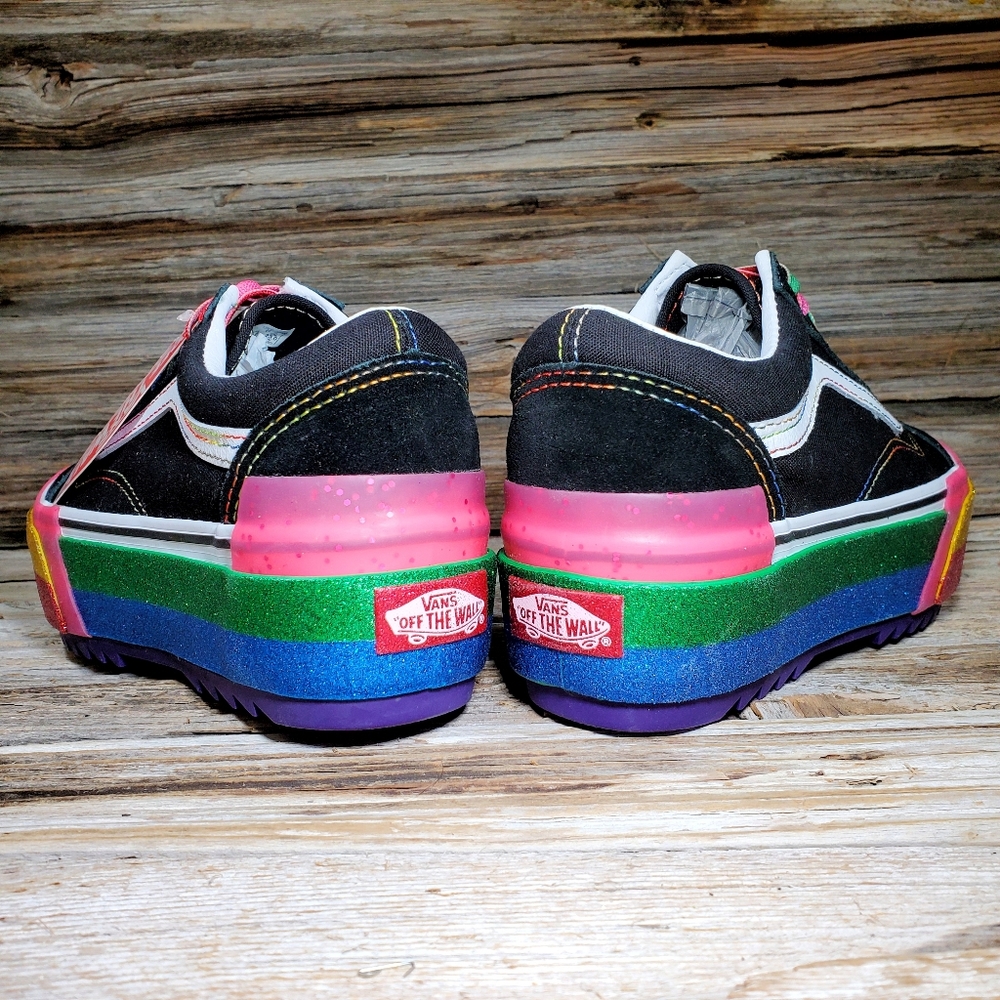 Vans Old Skool Unisex Stacked Rainbow Platform - Picture 6 of 7